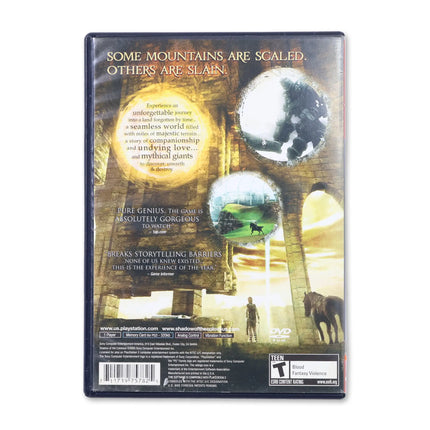 Shadow of the Colossus [Greatest Hits] for Sony PlayStation 2 - Case back cover - Product gallery.
