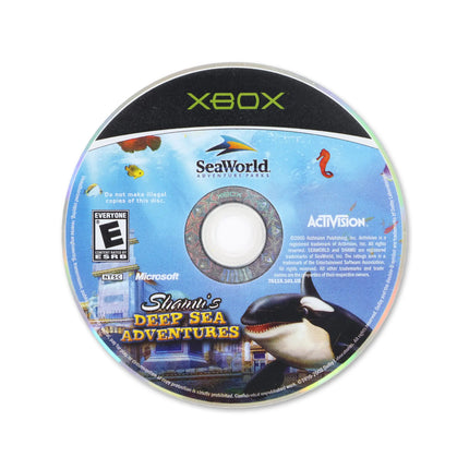 Shamu's Deep Sea Adventures for Microsoft Xbox - Disc front with label - Game only.