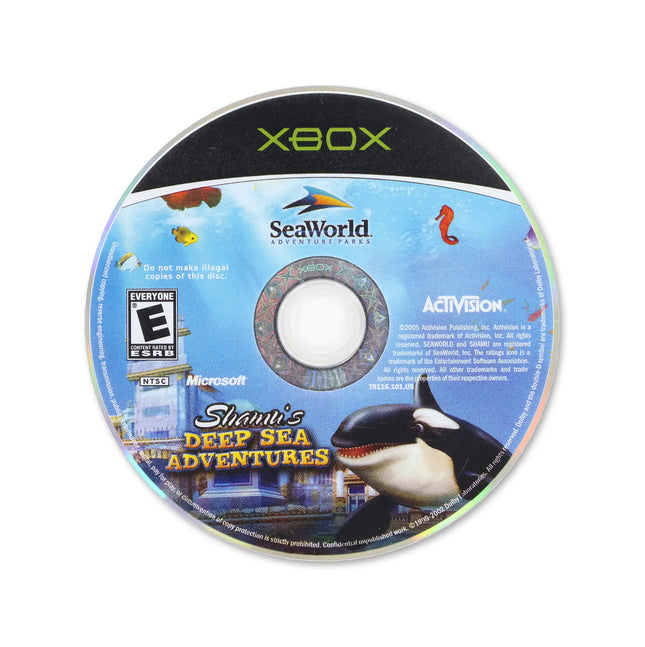 Shamu's Deep Sea Adventures for Microsoft Xbox - Disc front with label - Game only.