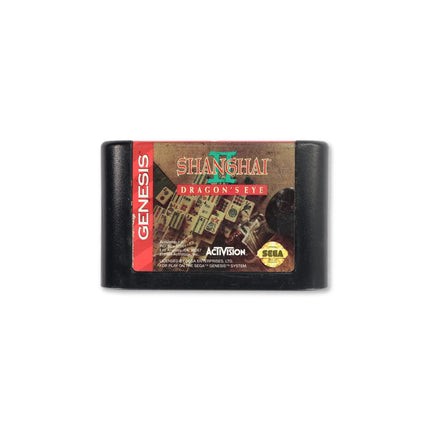 Shanghai II Dragon's Eye for Sega Genesis - Cartridge front with label - Game only.