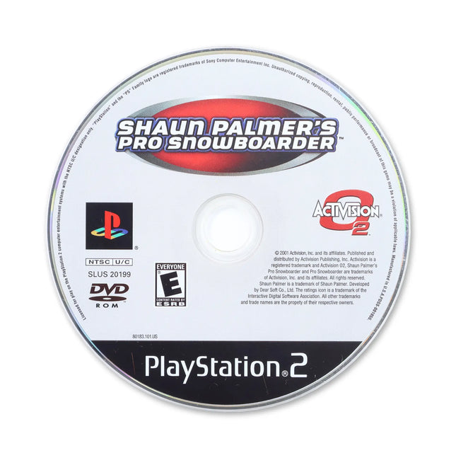 Shaun Palmers Pro Snowboarder for Sony PlayStation 2 - Disc front with label - Game only.