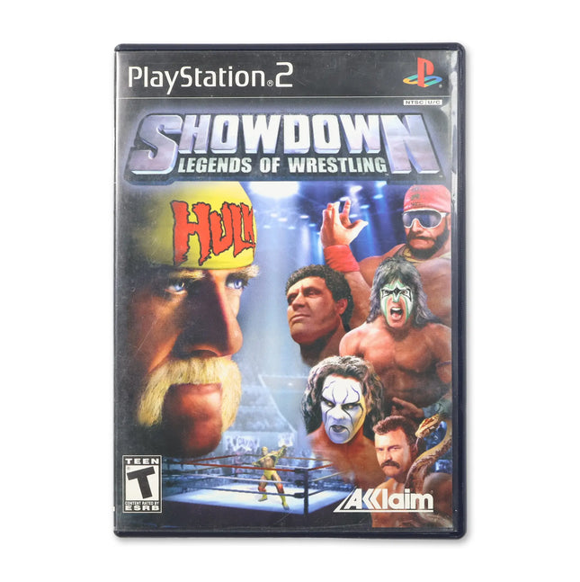 Showdown Legends of Wrestling for Sony PlayStation 2 - Case front cover - Complete in box or case and game.