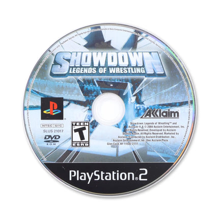 Showdown Legends of Wrestling for Sony PlayStation 2 - Disc front with label - Game only.