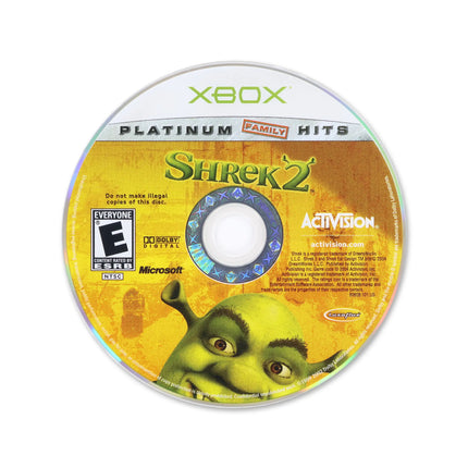 Shrek 2 [Platinum Hits] for Microsoft Xbox - Disc front with label - Game only.