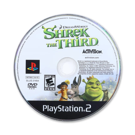 Shrek the Third for Sony PlayStation 2 - Disc front with label - Game only.