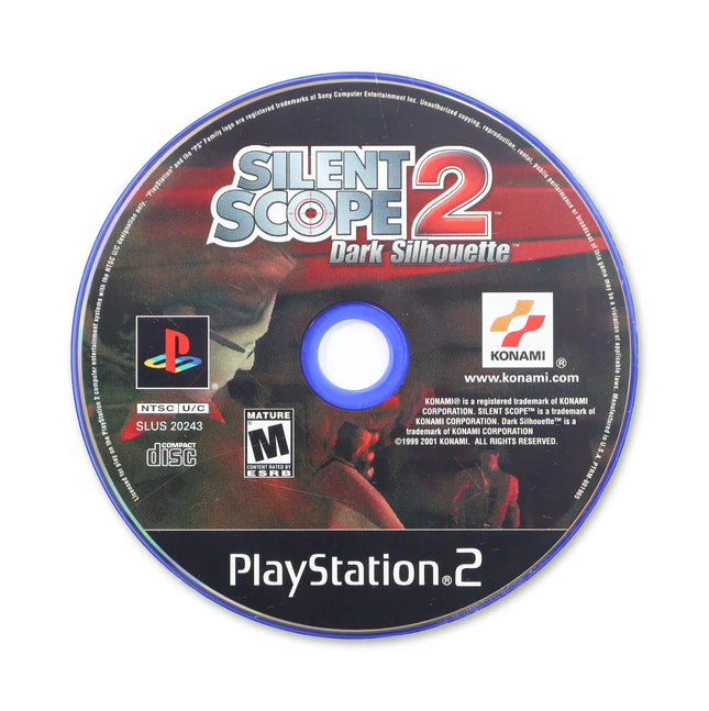 Silent Scope 2 for Sony PlayStation 2 - Disc front with label - Game only.