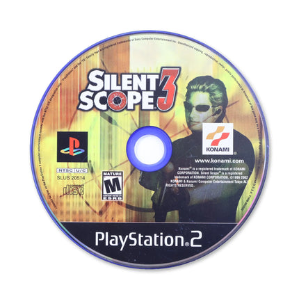 Silent Scope 3 for Sony PlayStation 2 - Disc front with label - Game only.