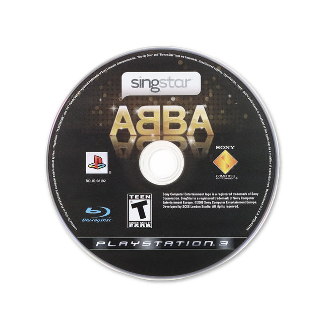 SingStar ABBA for PlayStation 3 - Cartridge front with label - Game only.