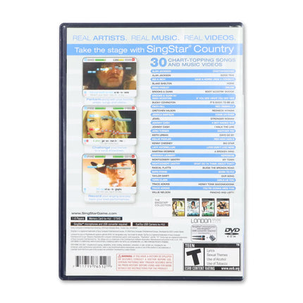 SingStar Country for Sony PlayStation 2 - Case back cover - Product gallery.