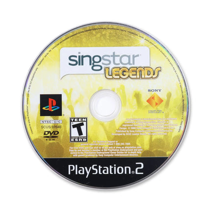 SingStar Legends for Sony PlayStation 2 - Disc front with label - Game only.
