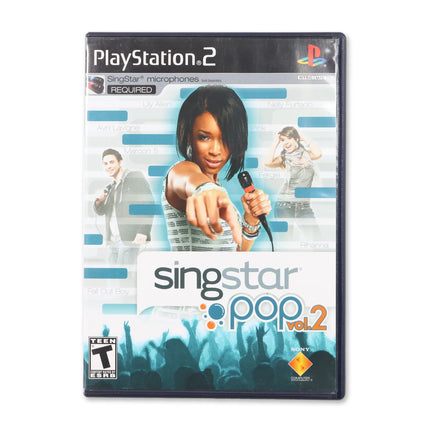 SingStar Pop Vol. 2 for Sony PlayStation 2 - Case front cover - Complete in box or case and game.
