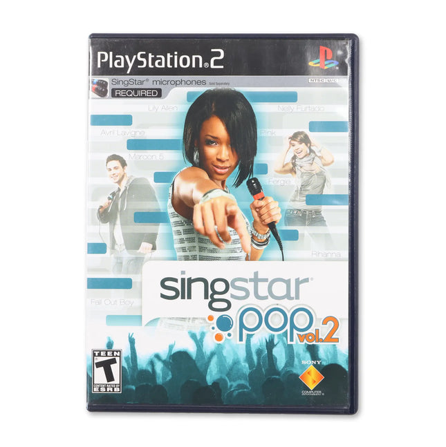 SingStar Pop Vol. 2 for Sony PlayStation 2 - Case front cover - Complete in box or case and game.