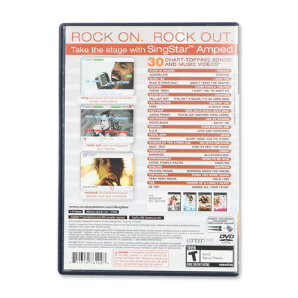 Singstar Amped for Sony PlayStation 2 - Case back cover - Product gallery.