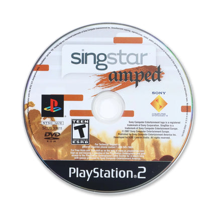 Singstar Amped for Sony PlayStation 2 - Disc front with label - Game only.