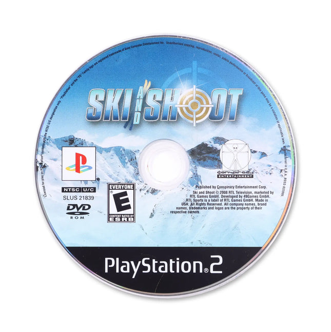 Ski and Shoot for Sony PlayStation 2 - Disc front with label - Game only.