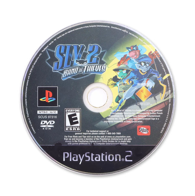 Sly 2 Band of Thieves for Sony PlayStation 2 - Disc front with label - Game only.