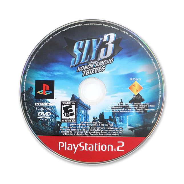 Sly 3 Honor Among Thieves [Greatest Hits] for Sony PlayStation 2 - Disc front with label - Game only.