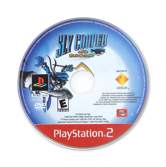Sly Cooper and the Thievius Raccoonus [Greatest Hits] for Sony PlayStation 2 - Disc front with label - Game only.