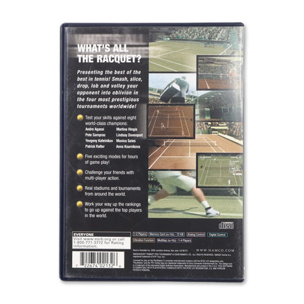 Smash Court Tennis Pro Tournament for Sony PlayStation 2 - Case back cover - Product gallery.