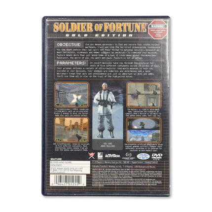 Soldier of Fortune: Gold Edition for Sony PlayStation 2 - Case back cover - Product gallery.