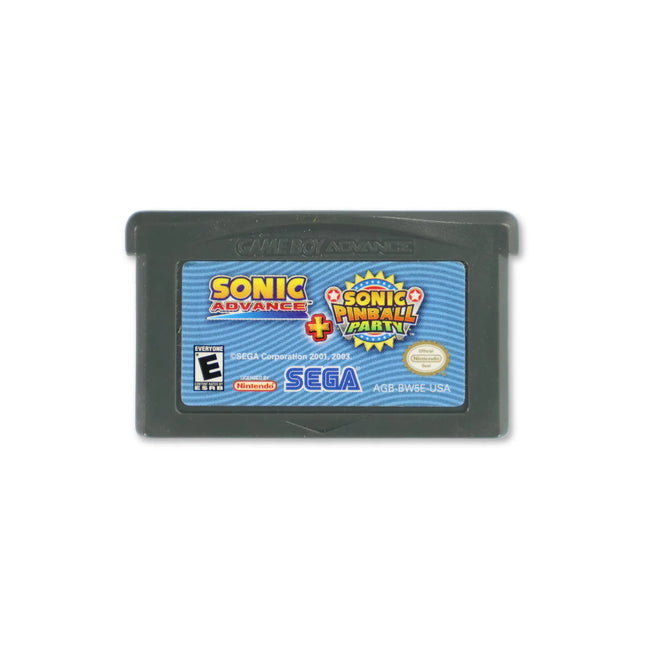 Sonic Advance & Sonic Pinball Party for Nintendo Game Boy Advance - Cartridge front with label - Game only.