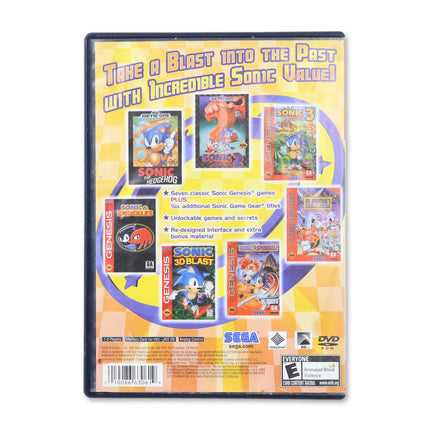 Sonic Mega Collection Plus [Greatest Hits] for Sony PlayStation 2 - Case back cover - Product gallery.