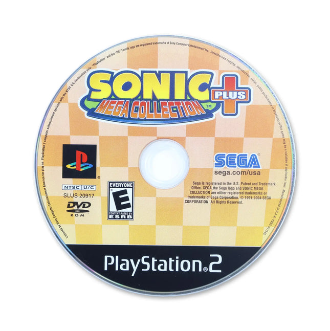 Sonic Mega Collection Plus for Sony PlayStation 2 - Disc front with label - Game only.