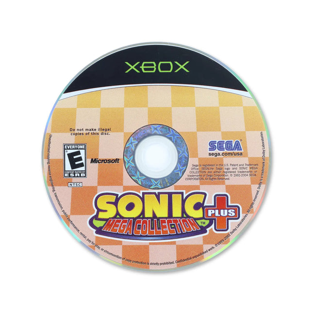 Sonic Mega Collection Plus for Microsoft Xbox - Disc front with label - Game only.