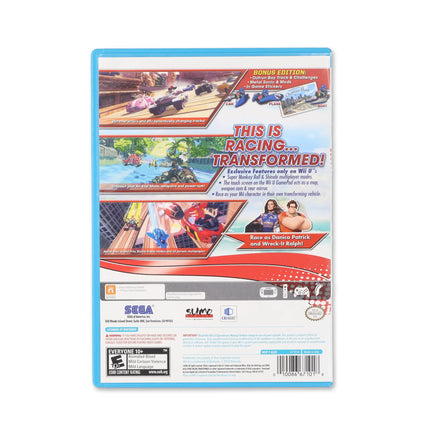 Sonic & All Stars Racing Transformed [Bonus Edition] for Wii U - Box back - Product gallery.