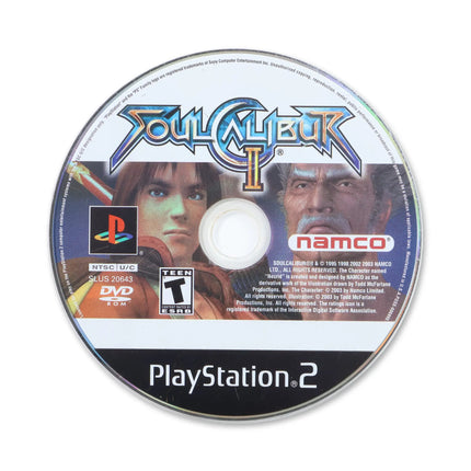 Soul Calibur II for Sony PlayStation 2 - Disc front with label - Game only.