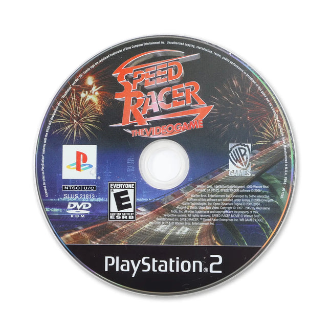 Speed Racer Video Game for Sony PlayStation 2 - Disc front with label - Game only.