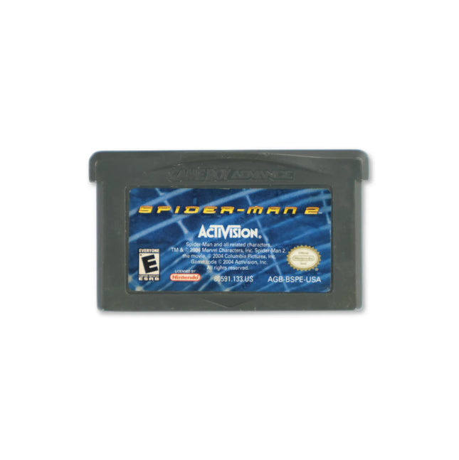 Spiderman 2 for Nintendo Game Boy Advance - Cartridge front with label - Game only.