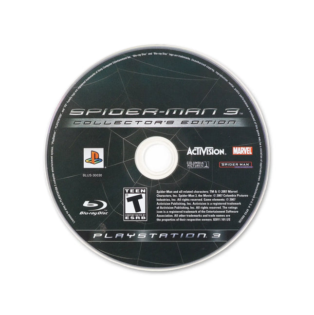 Spiderman 3 [Collector's Edition] for PlayStation 3 - Cartridge front with label - Game only.