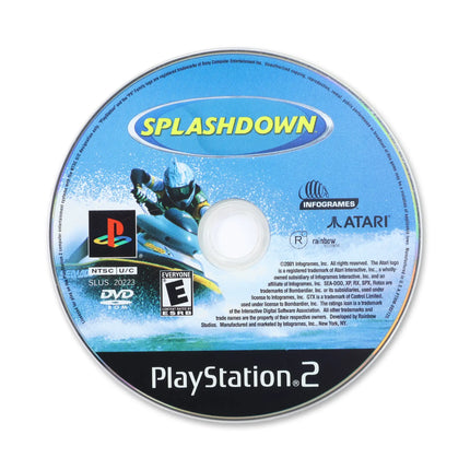 Splashdown for Sony PlayStation 2 - Disc front with label - Game only.