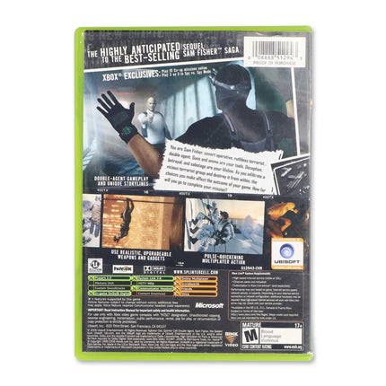 Splinter Cell Double Agent for Microsoft Xbox - Case back cover - Product gallery.
