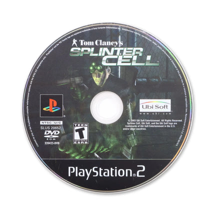 Splinter Cell for Sony PlayStation 2 - Disc front with label - Game only.
