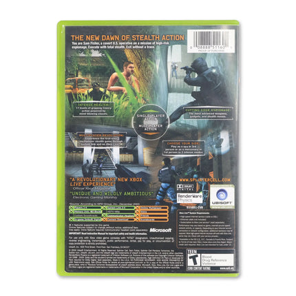 Splinter Cell Pandora Tomorrow for Microsoft Xbox - Case back cover - Product gallery.