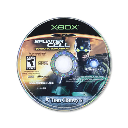 Splinter Cell Pandora Tomorrow for Microsoft Xbox - Disc front with label - Game only.