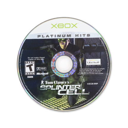 Splinter Cell [Platinum Hits] for Microsoft Xbox - Disc front with label - Game only.