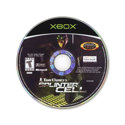 Splinter Cell for Microsoft Xbox - Disc front with label - Game only.