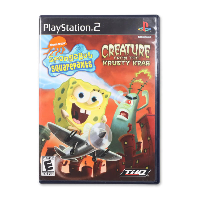 SpongeBob SquarePants Creature from Krusty Krab for Sony PlayStation 2 - Case front cover - Complete in box or case and game.