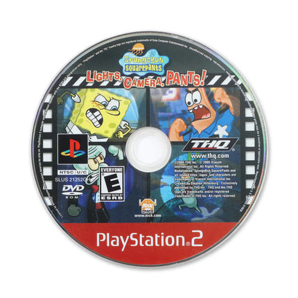 SpongeBob SquarePants Lights Camera Pants [Greatest Hits] for Sony PlayStation 2 - Disc front with label - Game only.