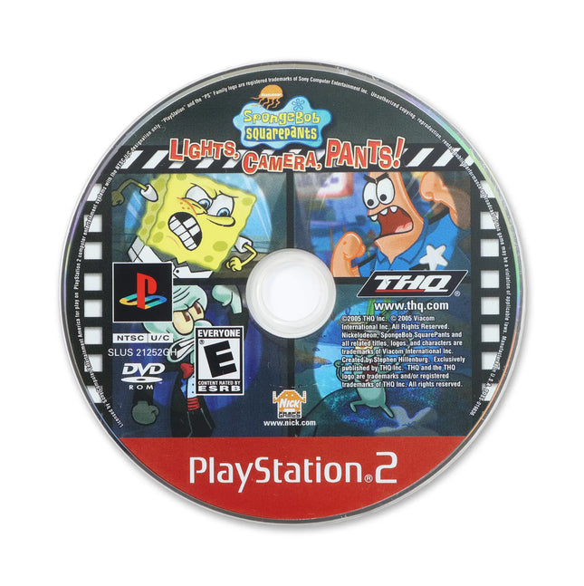 SpongeBob SquarePants Lights Camera Pants [Greatest Hits] for Sony PlayStation 2 - Disc front with label - Game only.