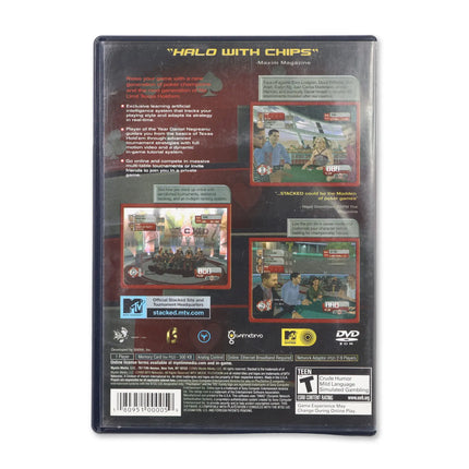 Stacked With Daniel Negreanu for Sony PlayStation 2 - Case back cover - Product gallery.