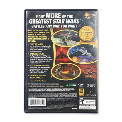 Star Wars Battlefront 2 for Sony PlayStation 2 - Case back cover - Product gallery.