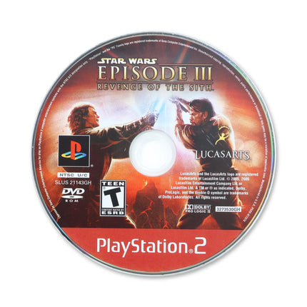 Star Wars Episode III Revenge of the Sith [Greatest Hits] for Sony PlayStation 2 - Disc front with label - Game only.
