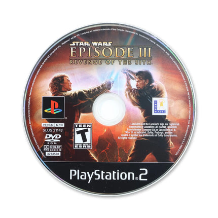 Star Wars Episode III Revenge of the Sith for Sony PlayStation 2 - Disc front with label - Game only.