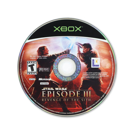 Star Wars Episode III Revenge of the Sith for Microsoft Xbox - Disc front with label - Game only.