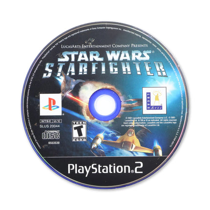 Star Wars Starfighter for Sony PlayStation 2 - Disc front with label - Game only.