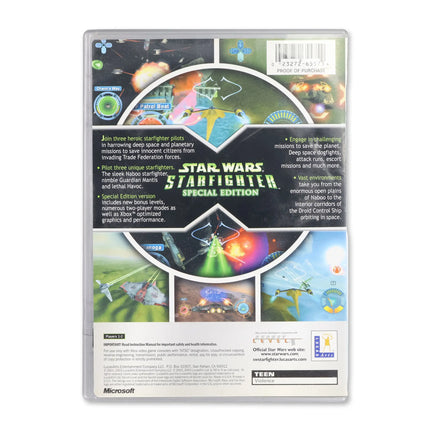 Star Wars Starfighter Special Edition [Platinum Hits] for Microsoft Xbox - Case back cover - Product gallery.